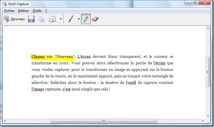 Utilisation du surligneur