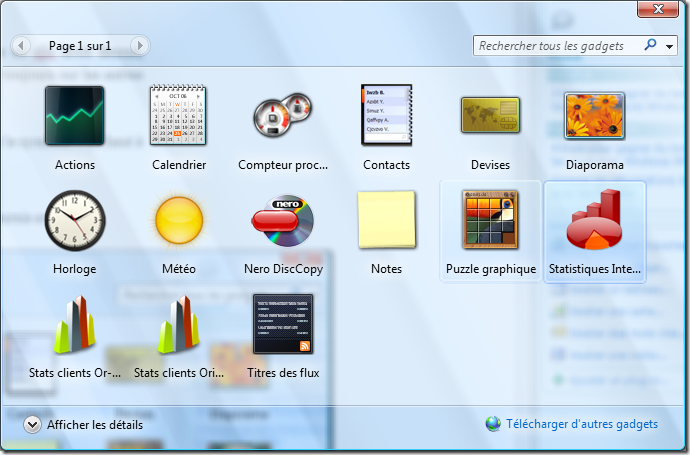 Gadgets de Windows Vista
